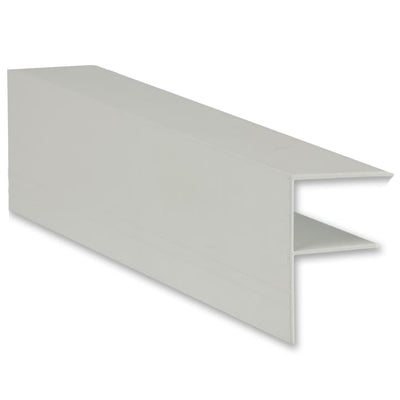 Aluminium F Section End Bar White