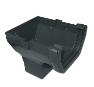 Anthracite Square Stop End Outlet ROS2