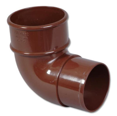 Brown Round Downpipe Bend 90 Degree