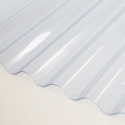 Clear Corrugated PVC Sheet 0.8mm Lightweight