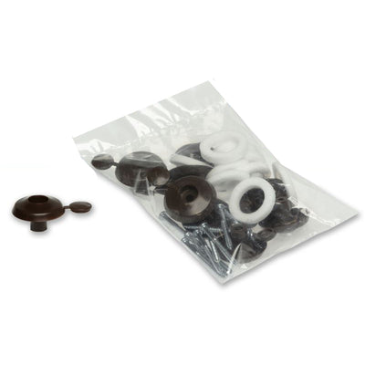 Polycarbonate Fixing Buttons Brown