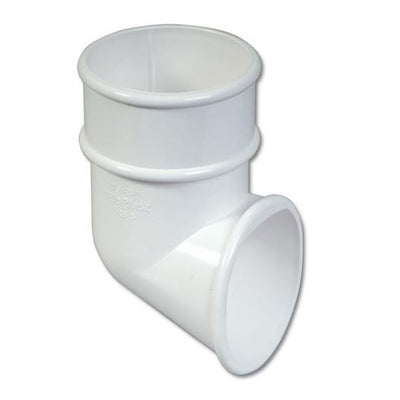 White Round Shoe for a 68mm Down Pipe