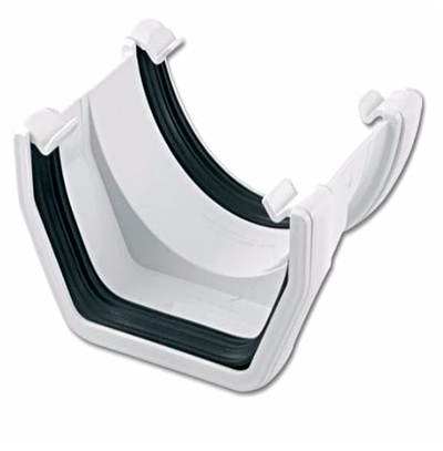 White Square To Round Gutter Adapter RDS1