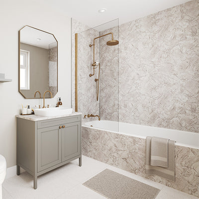 Bianco Marble Mermaid Bathroom & Shower Wall Panel