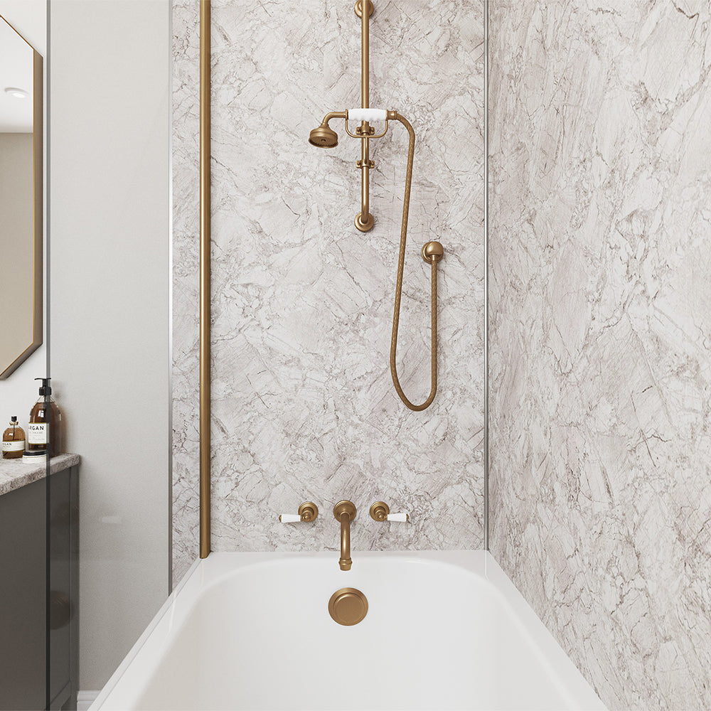 Bianco Marble Mermaid Bathroom & Shower Wall Panel