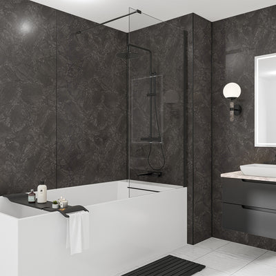 Nero Marble Mermaid Bathroom & Shower Wall Panel