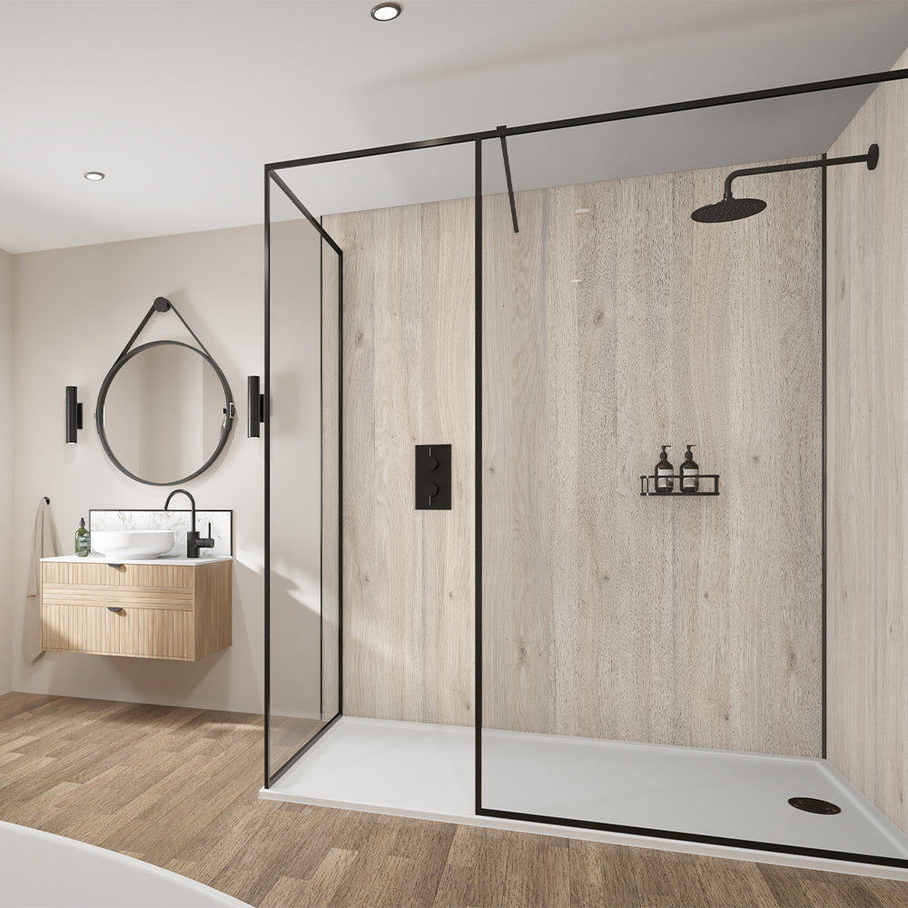 Scandi Oak Mermaid Bathroom & Shower Wall Panel