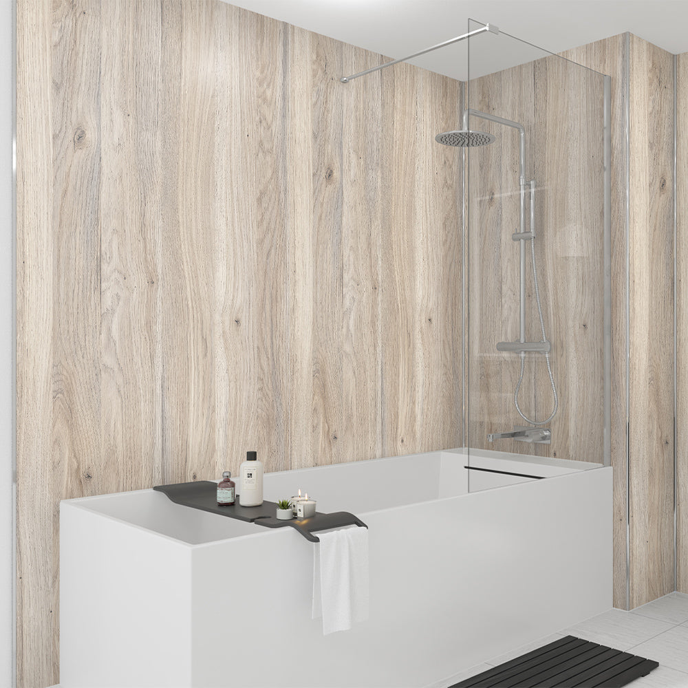 Scandi Oak Mermaid Bathroom & Shower Wall Panel