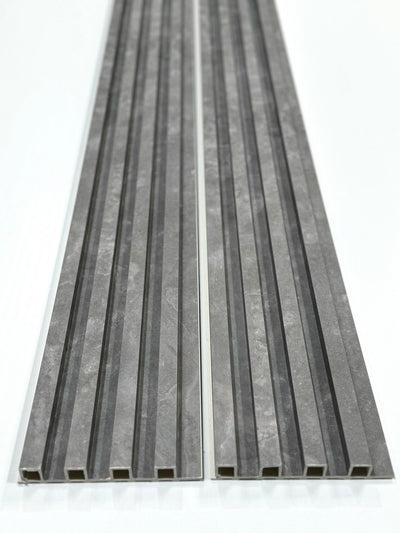 Slat-Wall PVC Wall Panel Cement Grey