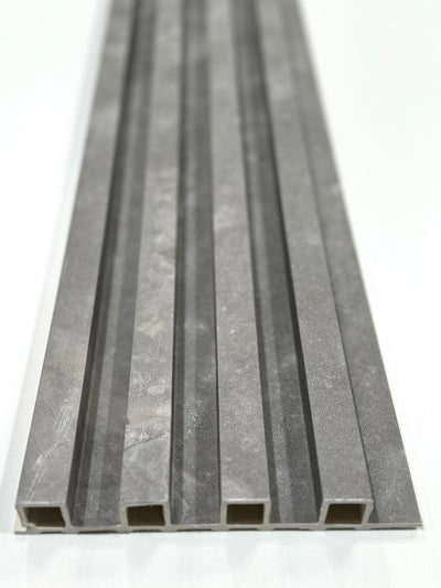 Slat-Wall PVC Wall Panel Cement Grey