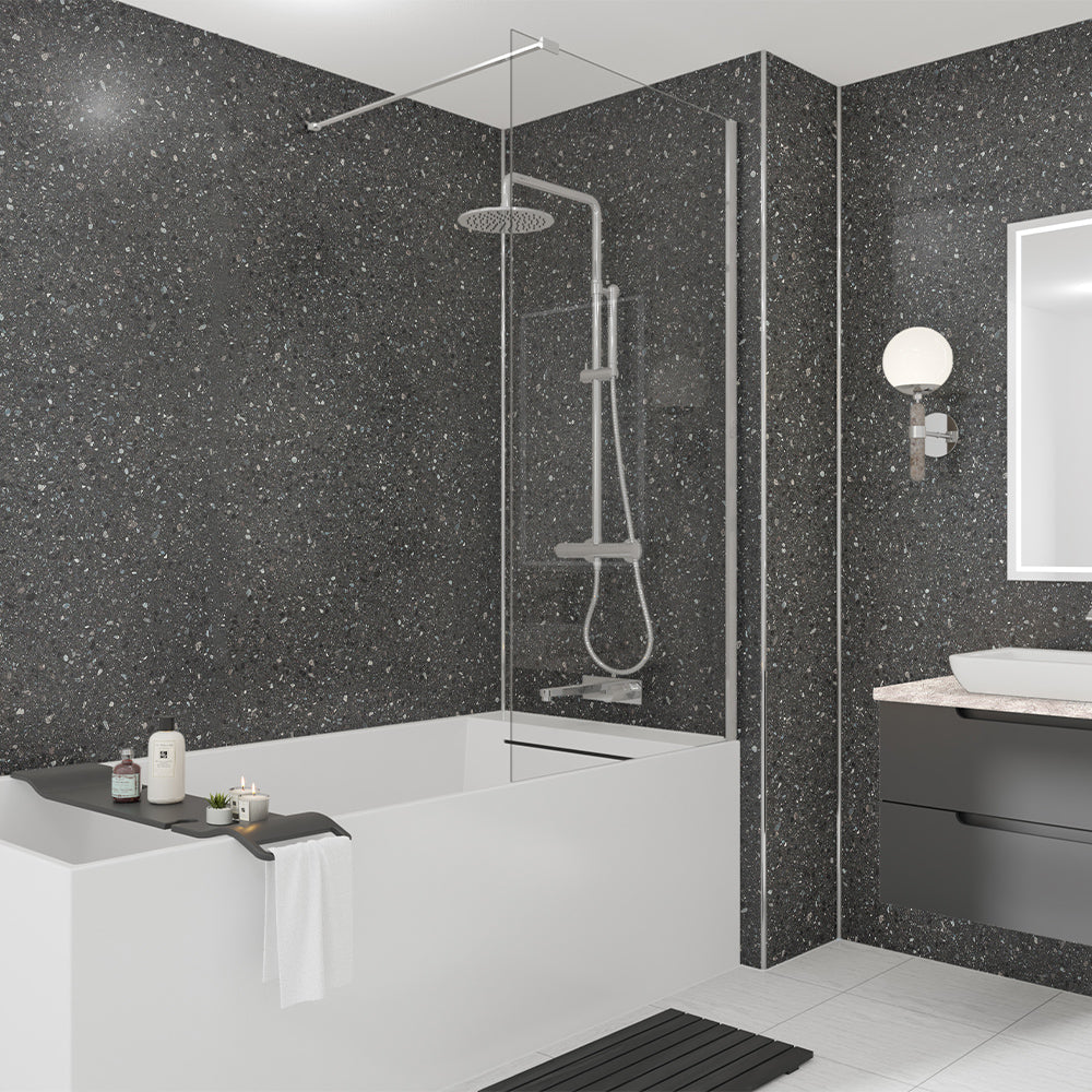 Terrazzo Noir Mermaid Bathroom & Shower Wall Panel