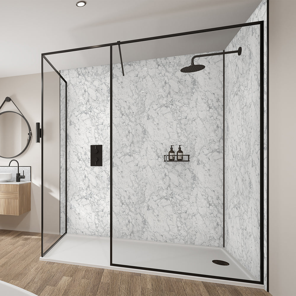 White Marble Mermaid Bathroom & Shower Wall Panel