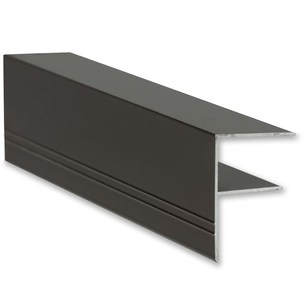 Aluminium F Section End Bar Brown