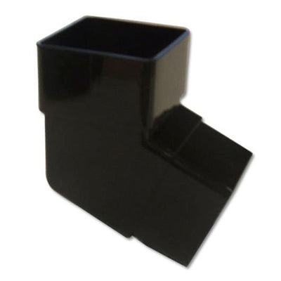 Black Square Downpipe Bend 112 Degree RBS2