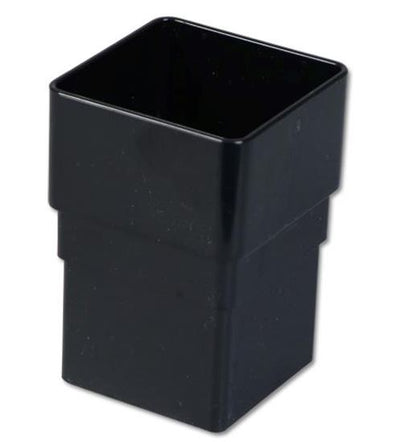 Black Square Downpipe Socket RSS1