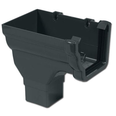 Anthracite Ogee Left Hand Stop End Outlet RON2