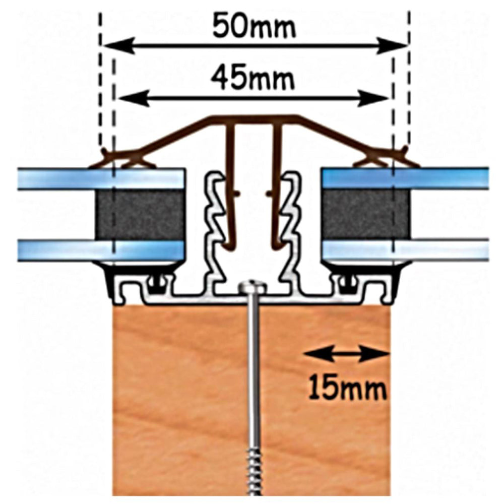 Snap Down Glazing Bar Brown 10mm, 16mm & 25mm