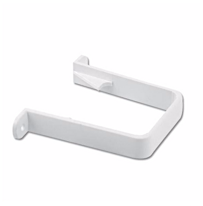 White Square Downpipe Clip 65mm RCS1