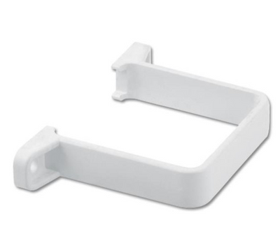 White Square Flush Downpipe Clip 65mm RCS2