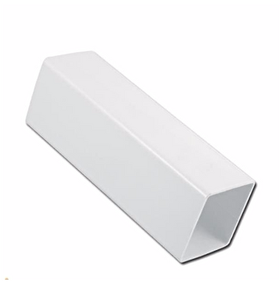 White Square Downpipe 65mm