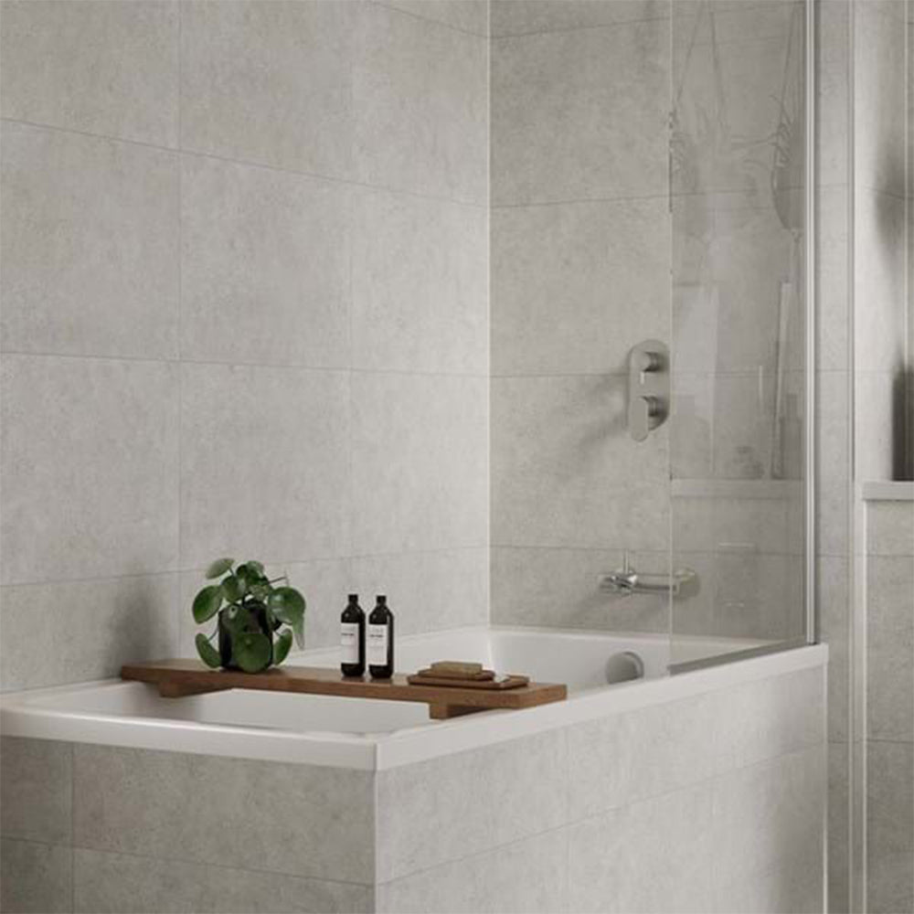 White Mineral Multipanel Tile Panel