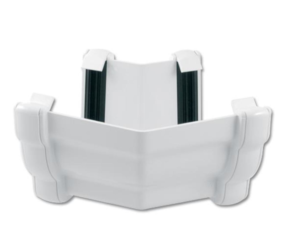 White Ogee External 135 Degree Gutter Angle RAN4